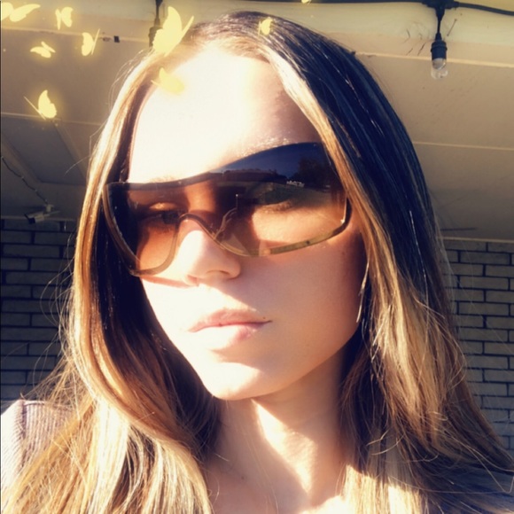 SOLD CHANEL Oversized Shield Sunglasses - Picture 3 of 8